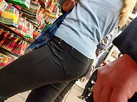 Juicy ass blonde milfs in tight jeans 2