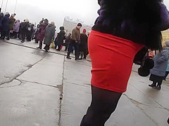 Juicy butts blonde milfs in tight skirts