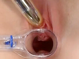 Julianna Gapes Her Pussy Wide With A Speculum And Starts