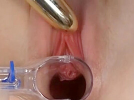 Julianna Gapes Her Pussy Wide With A Speculum And Starts