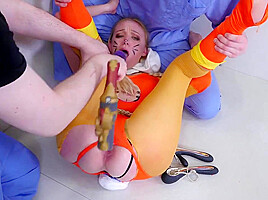Kinky blonde gets butt fucked