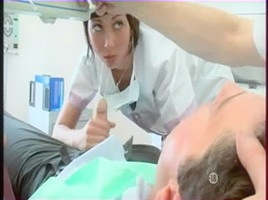 Kinky dentist rides patient's rod in sex euro movie