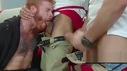 Kinky twinks blowing black dicks