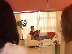 Lascivious Asian blowjob