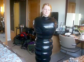 Latex inflatable sack estim