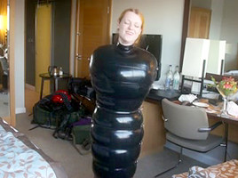 Latex inflatable sack estim