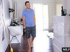 Latina Milf Cleans Up With Anissa Kate And Codey Steele