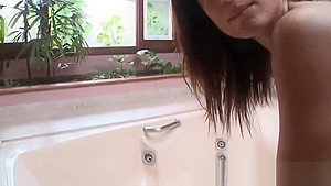 Latina gets milk enema