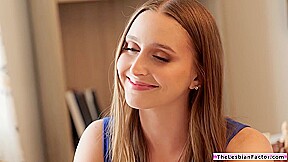 Lesbian babe dating then pussy licking brunette cafe clerk