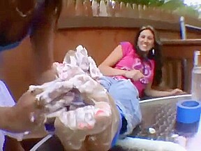 Lexis dirty feet get tape tied, creamed and licked