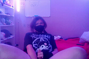 Little Kuromi Femboy Playing With Toys Until Cumming