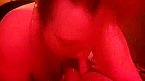 Lonely BBW ginger swallows my cock and eats cum!