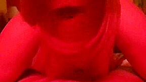 Lonely BBW ginger swallows my cock and eats cum!
