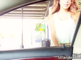 Lost teen 18+ Sarai got rescued by a dude from the streets