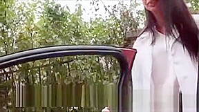 Lovely Nurse Hitchhikes To Please A Strangers Cock In Public