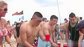 Lovely chicks get naked at the party
