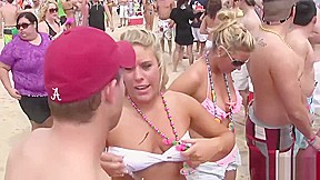Lovely chicks get naked at the party