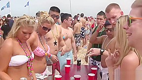 Lovely chicks get naked at the party