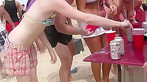 Lovely chicks get naked at the party