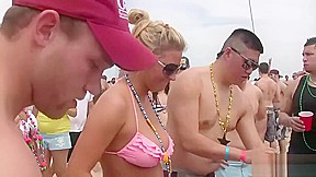 Lovely chicks get naked at the party