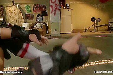 Lyla Storm, Ariel X And Princess Donna - Lesbians In Rollers Make Love With Machines