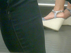 MILF, Hot Legs, Sexy Feet In Wedges Heels