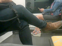 MILF, Hot Legs, Sexy Feet In Wedges Heels