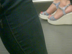 MILF, Hot Legs, Sexy Feet In Wedges Heels