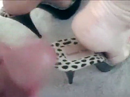 MILF titjob and sexy feet in mules show