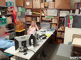 Mall Cop Catch Cutie And Gives It To Her In Back Office At Shop With Zoe Parker