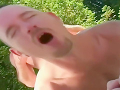 Masculine trucker Step daddy cums inside hot young stud