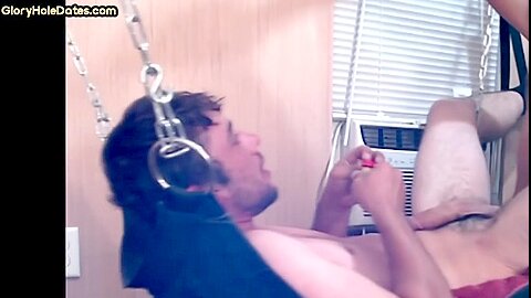 Mature gaydaddy fucks sling bottom in homemade private video