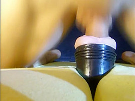 Me fucking a fleshlight accidentally cumming