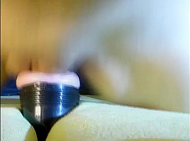 Me fucking a fleshlight accidentally cumming