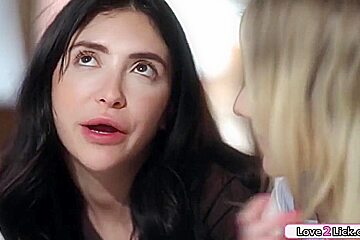 Melody Marks, Jane Wilde And Big T - 2 Petite Gfs Share A Blonde And Rim Her