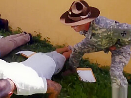 Military men blowjob with gay sex dolls Yes Drill Sergeant!