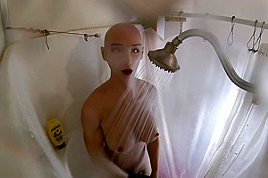 Miss Eva Mae - Morning Bimbo Workout Cold Shower Trans Shower play 2 !