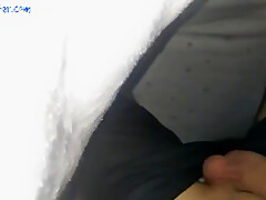 Morning Masturbation Under The Sheets Of Beautiful Shaved Big Dick With Slow Cumsh