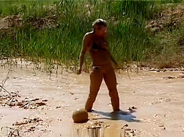 Mud soccer