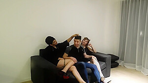 My Brought A Friend And With My Step sister We Fuck Them Both Cute - Perla Lopez