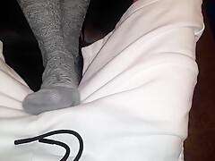 My Foot Queen Gives Me An A+ Sockjob In Grey Kneehigh Socks