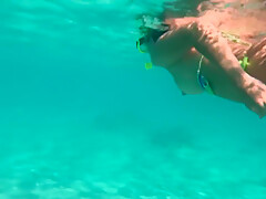 My Naked Diving On A Public Beach - Rate What I Can Do Underwater