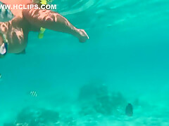 My Naked Diving On A Public Beach - Rate What I Can Do Underwater