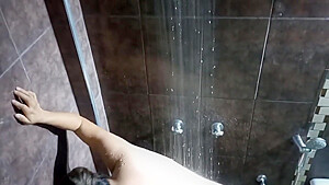 My Stepsister Bathes Naked For Me, She Is A Horny Slut With A Desire To Fuck