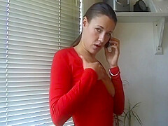 Natalies First Porn Performance Is A Brunette Whore Who