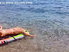 Natural Girl Pussy Cream Pie Fuck On Beach Rock 13 Min