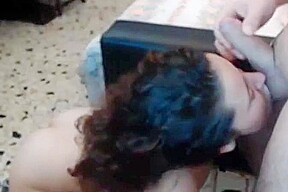 Naught hot gf loves sucking fat guy dick