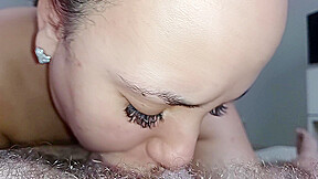 Naughty Bitch Dances Her Delicious Wet Tongue All Over My Dick, Extreme Wet Blowjob