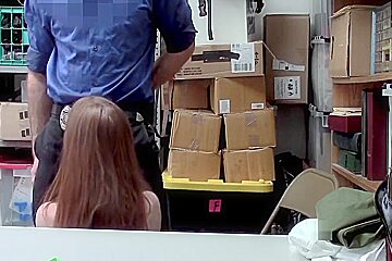 Naughty Redhead Steals Clothes From Store And Gets Caught