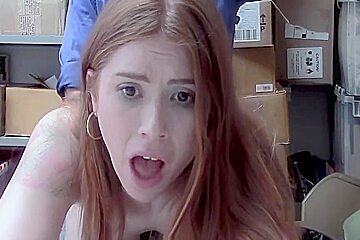Naughty Redhead Steals Clothes From Store And Gets Caught
